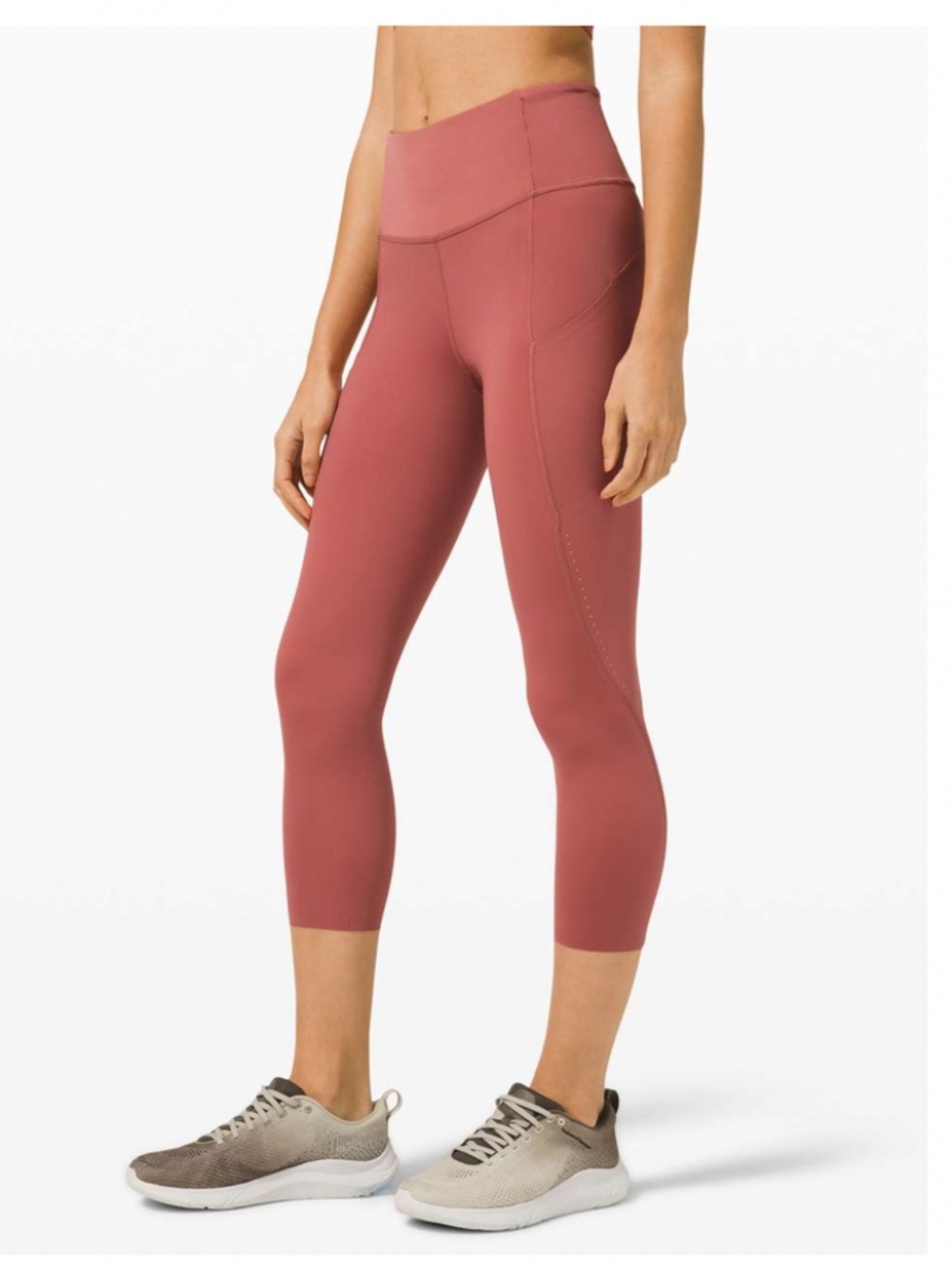 Lululemon Fast and Free High-Rise Crop 21” Leggings - Size 4 - Cherry Tiny